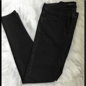 J Brand Supper Skinny  Mid-Rise Coated Black Jeans 29 New